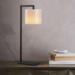 Opviq Profil - 4694 Lámpara de mesa Crema y Negro